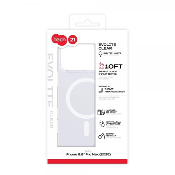 Tech21 iPhone 17 Pro Max Kuori EvoLite MagSafe Transparentti