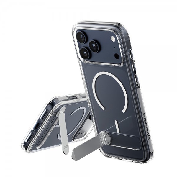 CARE by PanzerGlass iPhone 17 Pro Max Kuori Kickstand MagSafe Läpinäkyvä