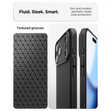 Spigen iPhone 17 Pro Max -kuori, Liquid Air, mattamusta
