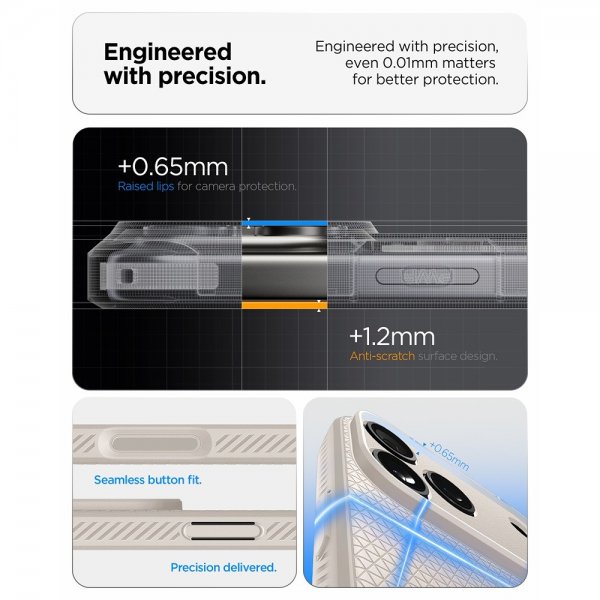 Spigen iPhone 17 Pro Max Kuori Liquid Air Natural Titanium