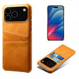 iPhone 17 Pro Max -suojakuori kahdella korttipaikalla, vaaleanruskea