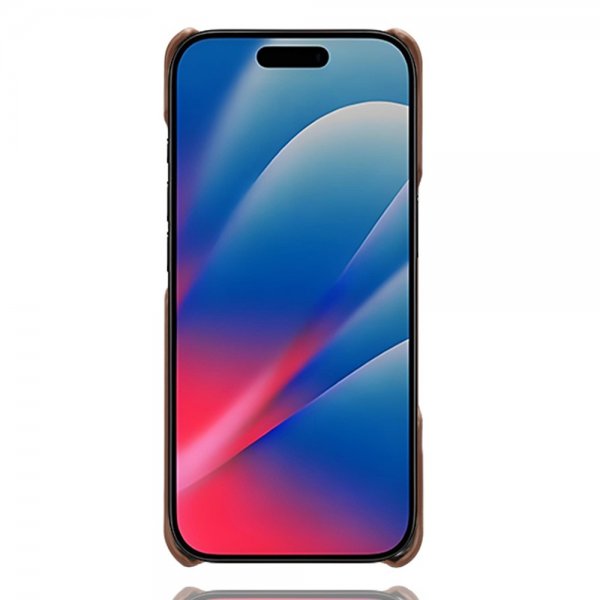 iPhone 17 Pro Max -kuori kahdella korttipaikalla, tummanruskea