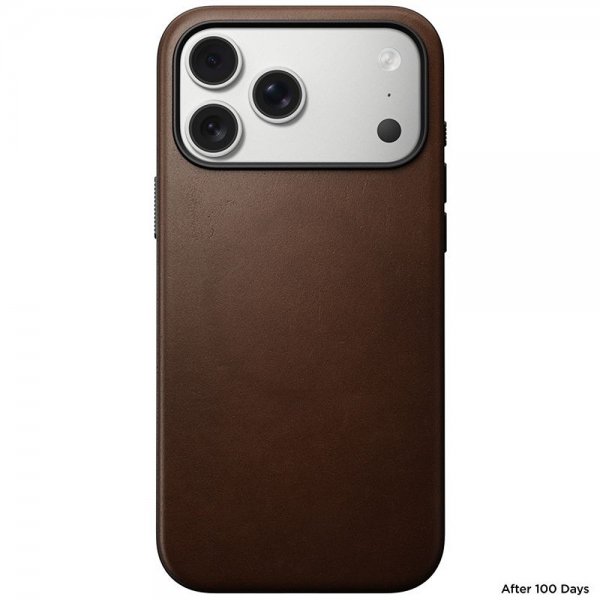 Nomad iPhone 17 Pro Max -kuori Modern Leather Case, ruskea