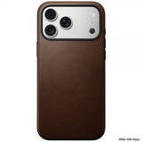 Nomad iPhone 17 Pro Max -kuori Modern Leather Case, ruskea
