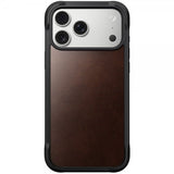 Nomad iPhone 17 Pro Max -suojakuori, Rugged Leather Case, Horween Rustic Brown