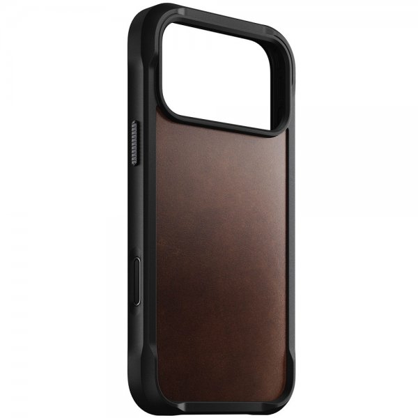 Nomad iPhone 17 Pro Max -suojakuori, Rugged Leather Case, Horween Rustic Brown