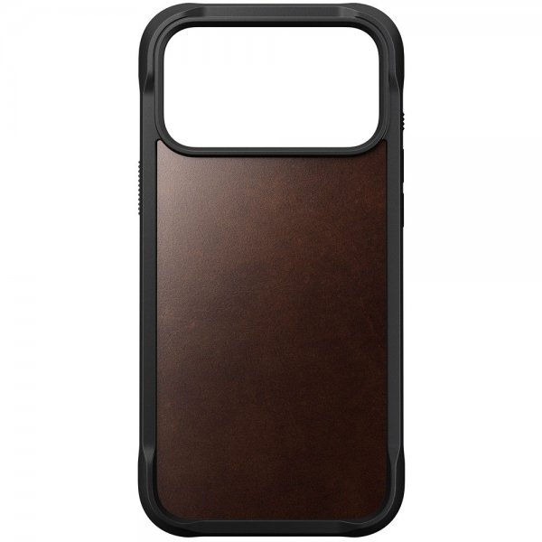 Nomad iPhone 17 Pro Max -suojakuori, Rugged Leather Case, Horween Rustic Brown
