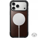 Nomad iPhone 17 Pro Max -suojakuori, Rugged Leather Case, Horween Rustic Brown
