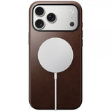 Nomad iPhone 17 Pro Max -kuori Modern Leather Case Horween Rustic Brown