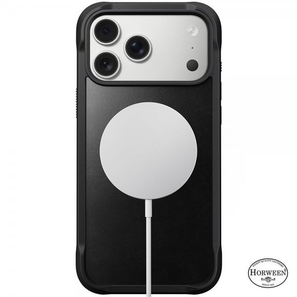 Nomad iPhone 17 Pro Max -suojakuori Modern Leather Case Horween Musta