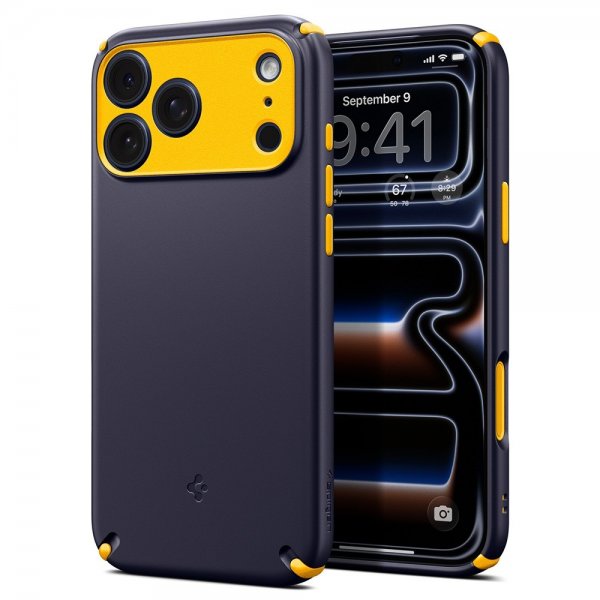 Spigen iPhone 17 Pro Max -kuori Nano Pop Hybrid MagFit Blueberry Navy