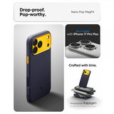 Spigen iPhone 17 Pro Max -suojakuori Nano Pop MagFit Blueberry Navy