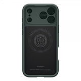 Spigen iPhone 17 Pro Max -kuori Optik Armor MagFit Abyss Green
