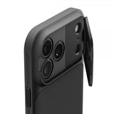 Spigen iPhone 17 Pro Max -kuori Optik Armor MagFit Musta