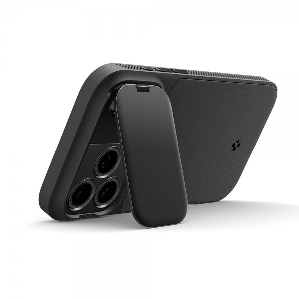 Spigen iPhone 17 Pro Max -kuori Optik Armor MagFit Musta