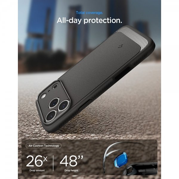 Spigen iPhone 17 Pro Max -kuori Rugged Armor MagFit Marble Gray