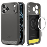 Spigen iPhone 17 Pro Max -kuori Rugged Armor MagFit Marble Gray