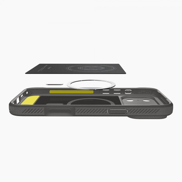 Spigen iPhone 17 Pro Max -kuori Rugged Armor MagFit Marble Gray