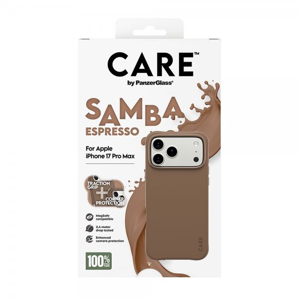 CARE by PanzerGlass iPhone 17 Pro Max -suojakuori Samba MagSafe Espresso