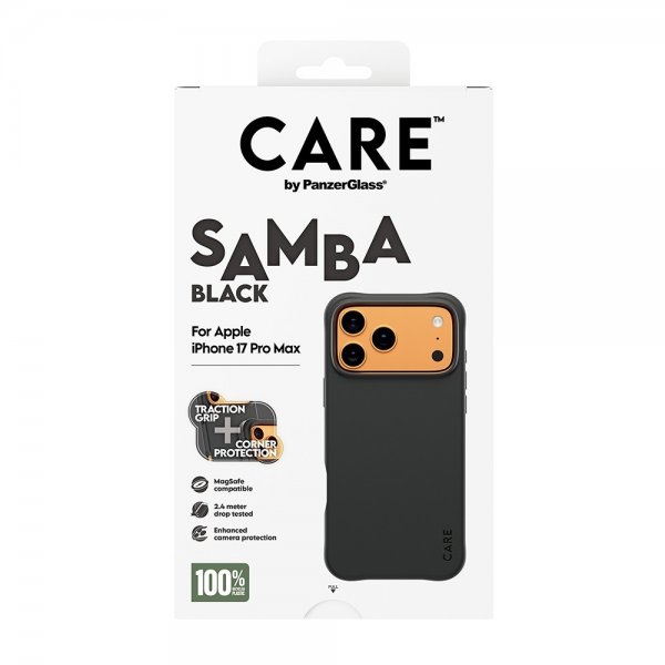 CARE by PanzerGlass iPhone 17 Pro Max Kuori Samba MagSafe Musta