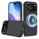Nordic Covers iPhone 17 Pro Max -kuori silikonia, Feather Series, MagSafe, Raven Black