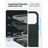 Spigen iPhone 17 Pro Max kuori Silicone Fit MagFit Abyss Green