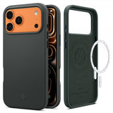 Spigen iPhone 17 Pro Max kuori Silicone Fit MagFit Abyss Green