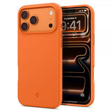 Spigen iPhone 17 Pro Max -kuori Silicone Fit MagFit Cosmic Orange
