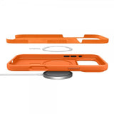 Spigen iPhone 17 Pro Max -kuori Silicone Fit MagFit Cosmic Orange