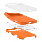 Spigen iPhone 17 Pro Max -kuori Silicone Fit MagFit Cosmic Orange