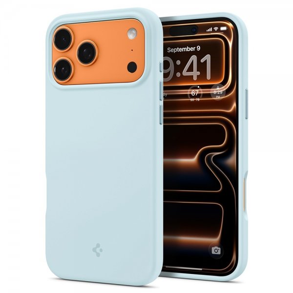 Spigen iPhone 17 Pro Max -kuori Silicone Fit MagFit Mute Blue