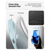Spigen iPhone 17 Pro Max -kuori Silicone Fit MagFit Mute Blue
