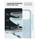 Spigen iPhone 17 Pro Max -kuori Silicone Fit MagFit Mute Blue