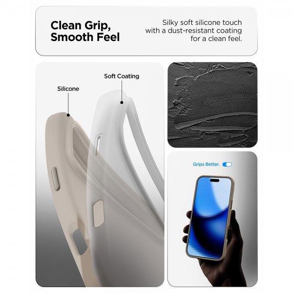 Spigen iPhone 17 Pro Max kuori Silicone Fit MagFit Stone