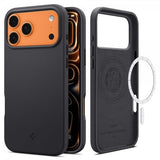Spigen iPhone 17 Pro Max kuori Silicone Fit MagFit musta