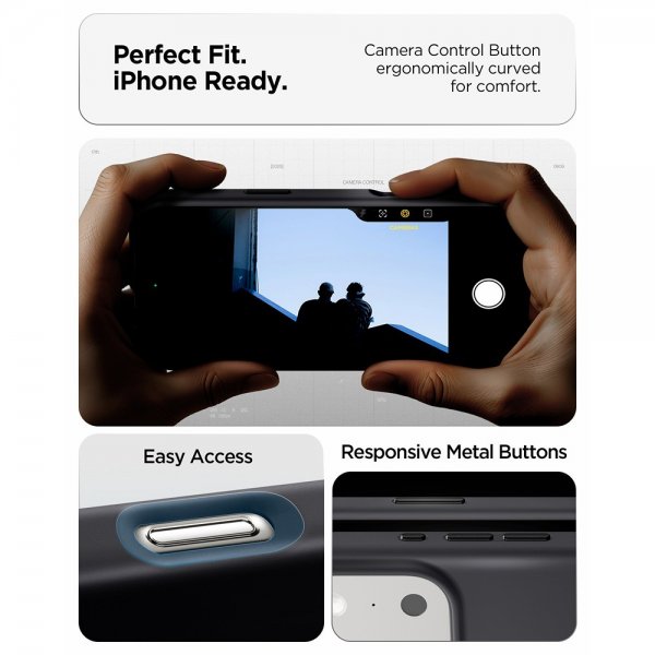 Spigen iPhone 17 Pro Max kuori Silicone Fit MagFit musta