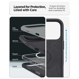 Spigen iPhone 17 Pro Max kuori Silicone Fit MagFit musta