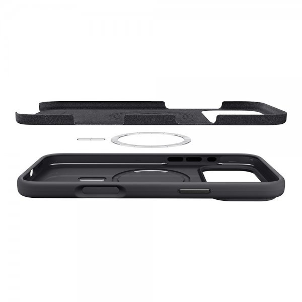 Spigen iPhone 17 Pro Max kuori Silicone Fit MagFit musta