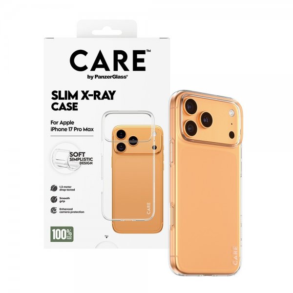 CARE by PanzerGlass iPhone 17 Pro Max -ohut X-Ray Transparent -suojakuori