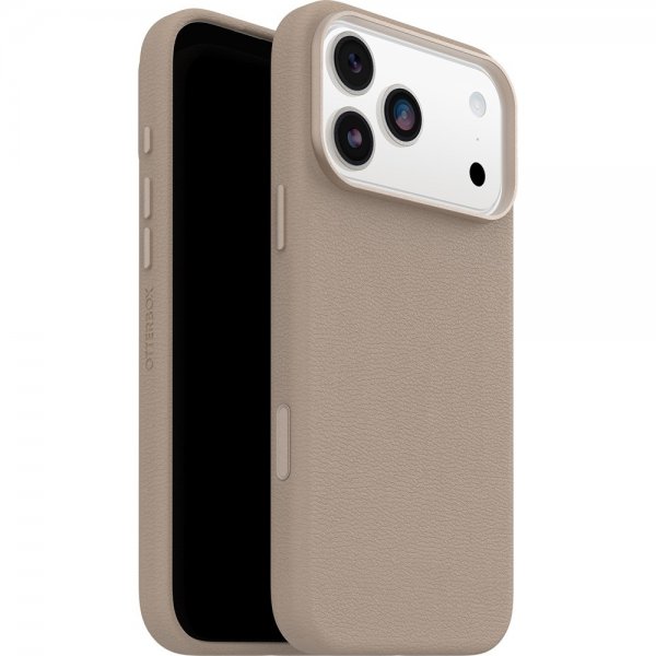 Otterbox iPhone 17 Pro Max -kuori Symmetry Cactus Leather MagSafe Grey Comfort