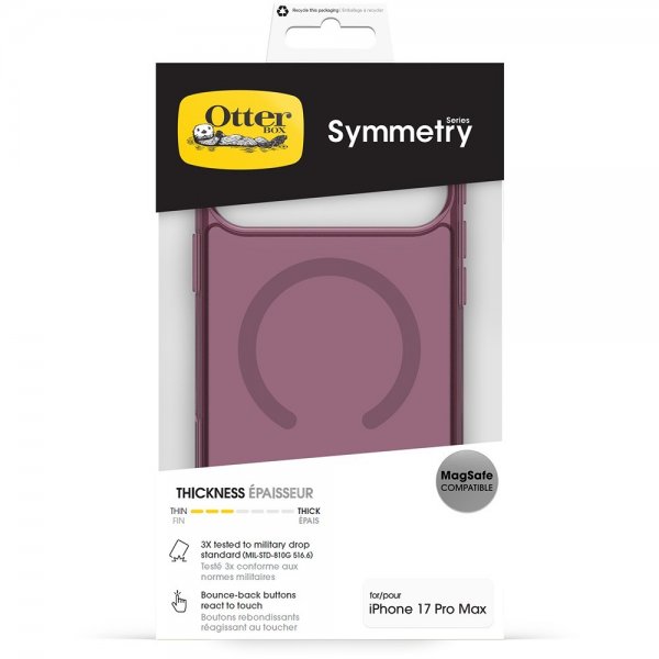 Otterbox iPhone 17 Pro Max -kuori Symmetry Clear MagSafe Purple Mystery