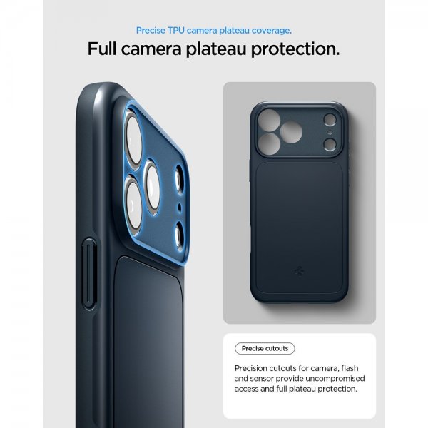 Spigen iPhone 17 Pro Max -kuori Thin Fit MagFit Metal Slate