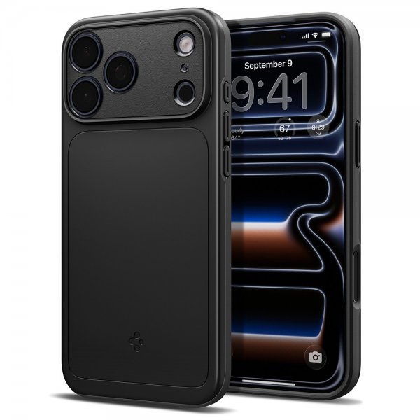 Spigen iPhone 17 Pro Max Kuori Thin Fit MagFit Musta