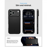 Spigen iPhone 17 Pro Max Kuori Thin Fit MagFit Musta