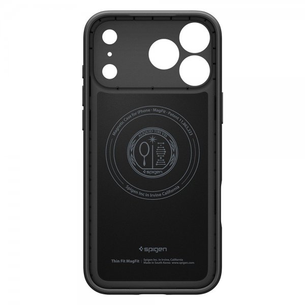 Spigen iPhone 17 Pro Max Kuori Thin Fit MagFit Musta
