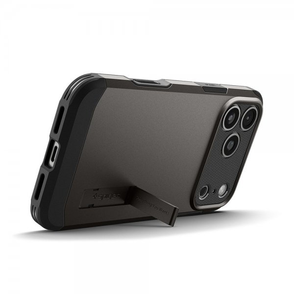 Spigen iPhone 17 Pro Max -suojakuori Tough Armor T MagFit Gunmetal