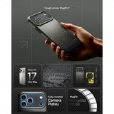 Spigen iPhone 17 Pro Max -suojakuori Tough Armor T MagFit Gunmetal