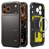 Spigen iPhone 17 Pro Max -suojakuori Tough Armor T MagFit Gunmetal