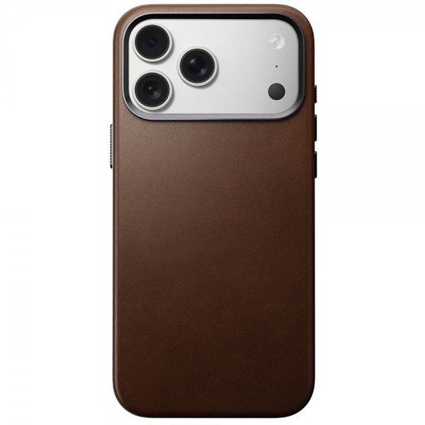 Nomad iPhone 17 Pro Max -kuori, perinteinen nahkakuori, ruskea