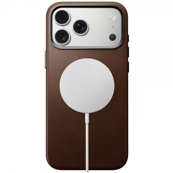 Nomad iPhone 17 Pro Max -kuori, perinteinen nahkakuori, ruskea